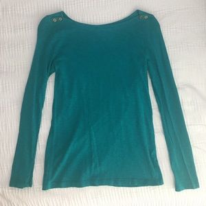 J. Crew teal Painters Tee
